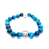 Azure King - Kék tigrisszem karkötő